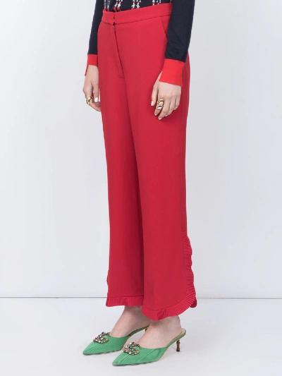 Shop Stella Mccartney Classic Cropped Trousers Red