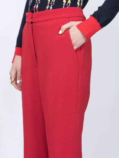 Shop Stella Mccartney Classic Cropped Trousers Red