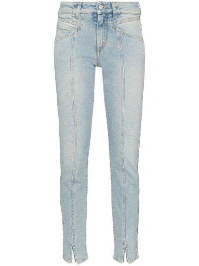 Shop Givenchy Visible Seam Straight-leg Jeans In Blue