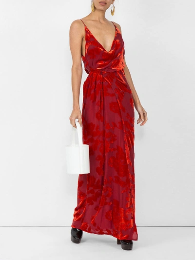 Shop Galvan Rose Velvet Gown