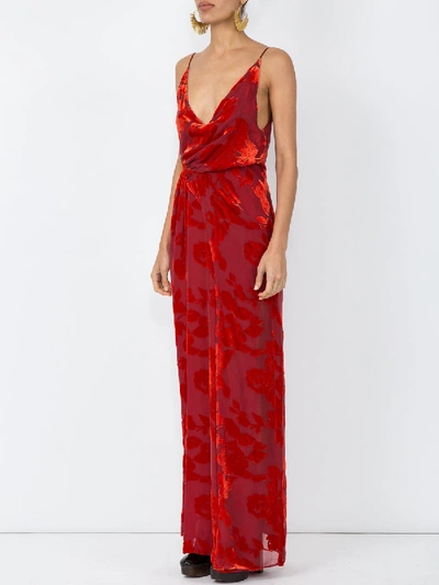 Shop Galvan Rose Velvet Gown
