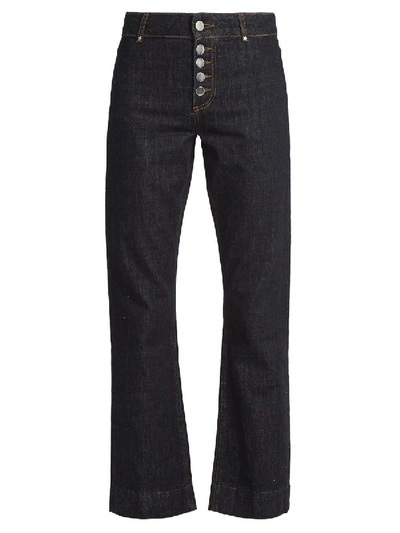 Shop Alexa Chung Button Kick-flare Jeans