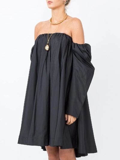 Shop Calvin Klein 205w39nyc Bardot Ruffled Dress Black