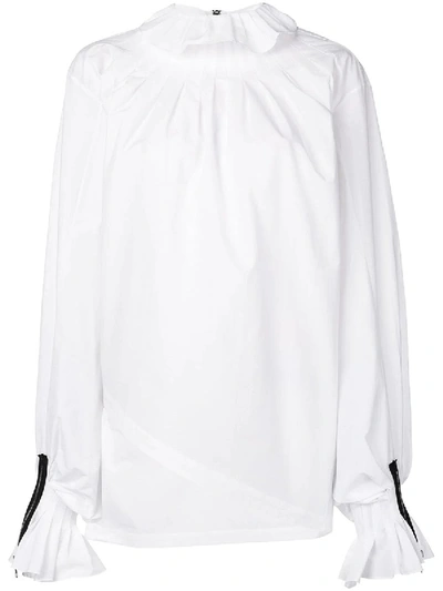 Shop Jw Anderson Pleated Collar Blouse White