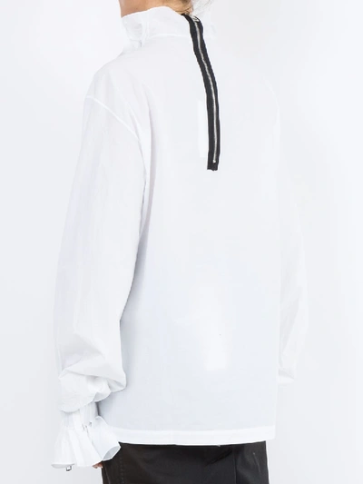 Shop Jw Anderson Pleated Collar Blouse White