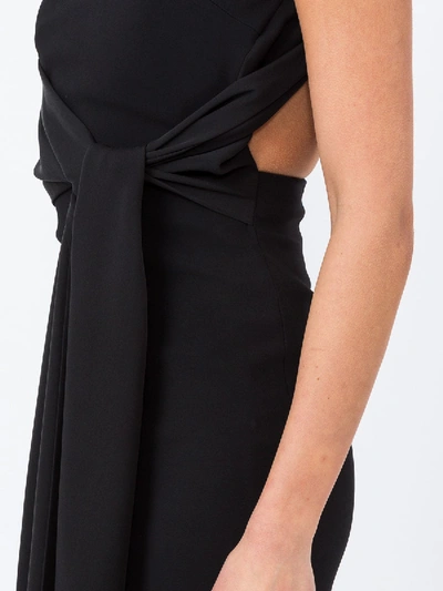 Shop Givenchy Open Back Tie Waist Dress In Black