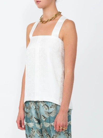 Shop Givenchy Lace Printed Draped Top White