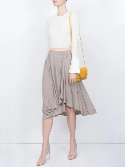 Shop Chloé Draped Midi Skirt