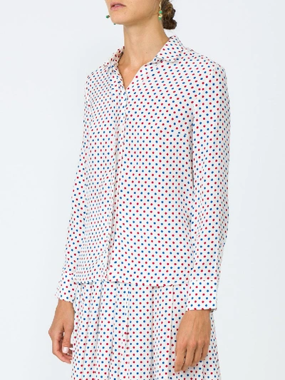 Shop Harley Viera-newton Cristina Polka Dot Blouse Multicolor