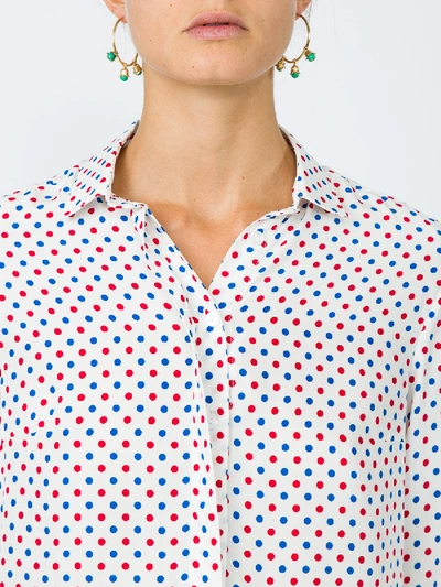 Shop Harley Viera-newton Cristina Polka Dot Blouse Multicolor