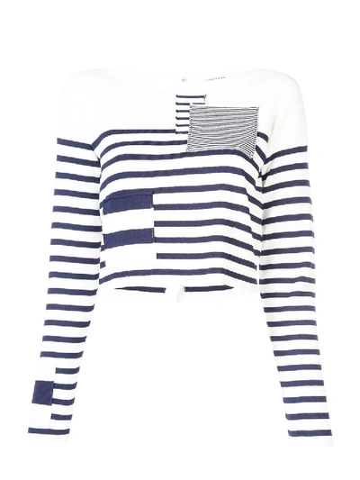 Shop Altuzarra Cousteau Striped Sweater In White