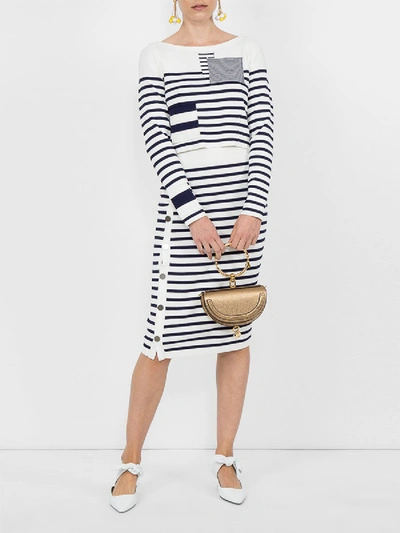 Shop Altuzarra Cousteau Striped Sweater In White