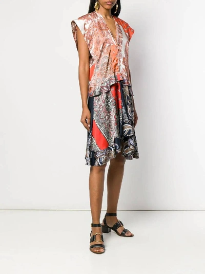 Shop Chloé Paisley Print Panelled Dress In Multicolor