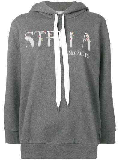 Shop Stella Mccartney Logo Hoodie Medium Grey