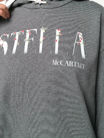 Shop Stella Mccartney Logo Hoodie Medium Grey