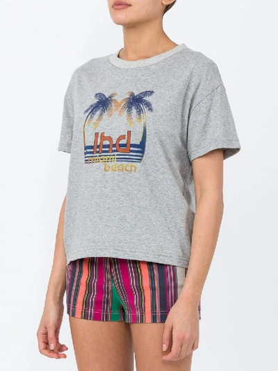 Shop Lhd Grey Palm Tree Print Tee