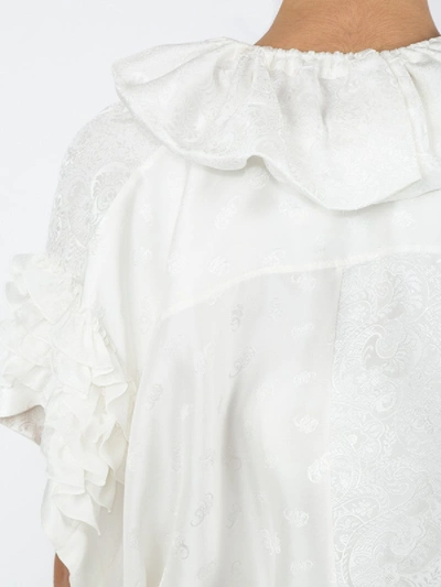 Shop Chloé Paisley-jacquard Top In White