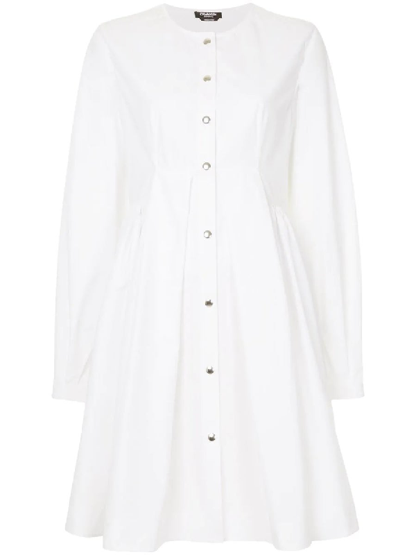 calvin klein white shirt dress