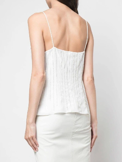 Shop Balmain Crystal-embellished Tank Top