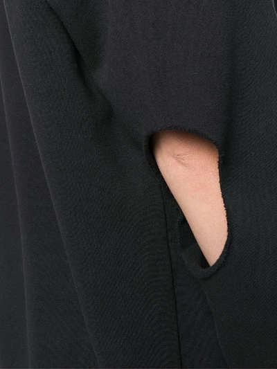 Shop Vetements Cut Out Elbows Zip Hoodie In Black