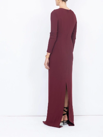 Shop Stella Mccartney Lace-up Gown Red