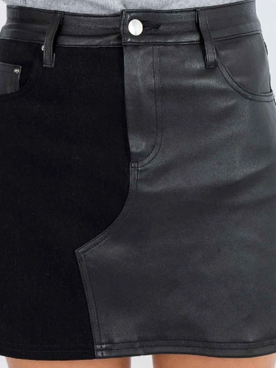 Shop Amiri Leather Mini Skirt