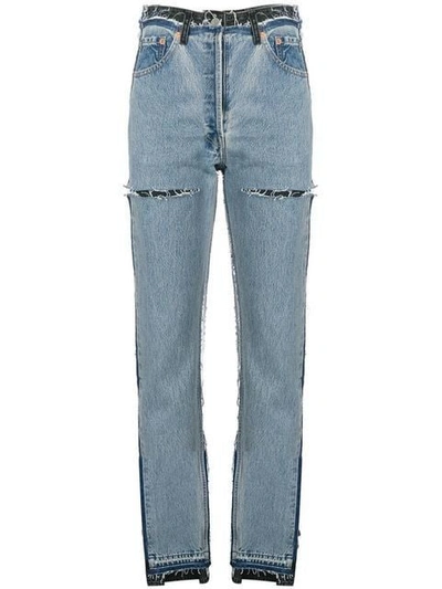 Shop Vetements Reworked Straight-leg Jeans