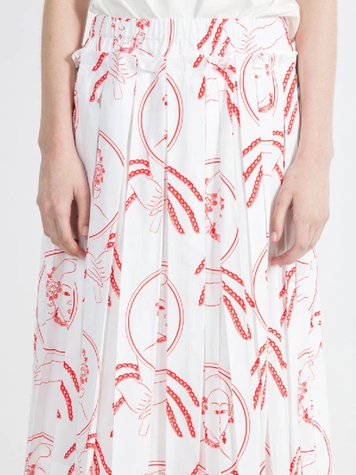 Shop Simone Rocha Printed Pleated Skirt