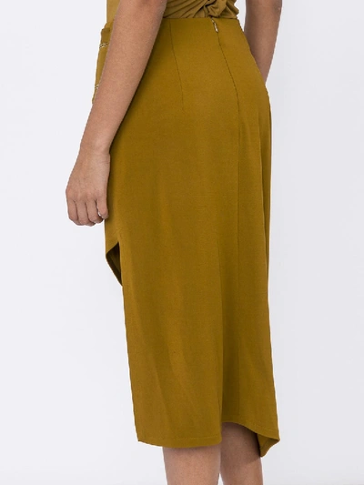 Shop Atlein Asymmetric Draped Skirt