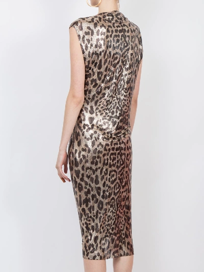 Shop Paco Rabanne Metallic Leopard Pattern Dress In Multicolor