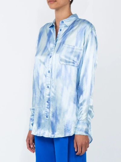Shop Sies Marjan Blue Sander Satin Shirt