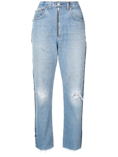 Shop Re/done High Rise Relaxed Crop Jeans