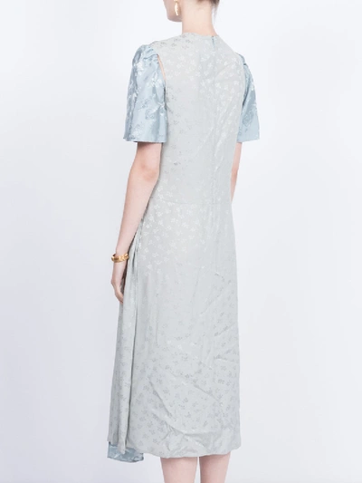 Shop Stella Mccartney Jacquard Midi Dress Blue