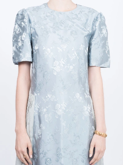 Shop Stella Mccartney Jacquard Midi Dress Blue