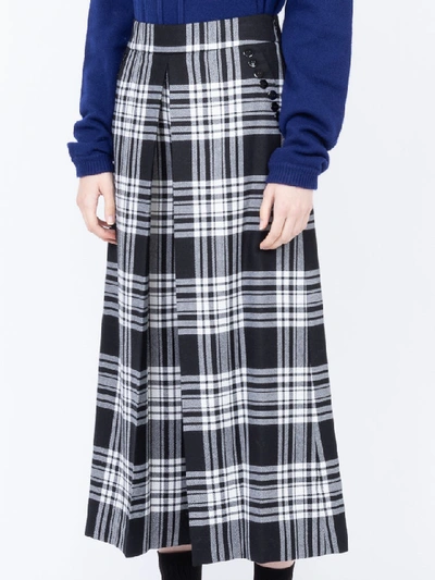 Shop Alexander Wang High Waisted Plaid Cropped Trousers