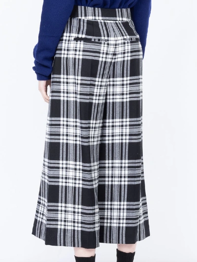 Shop Alexander Wang High Waisted Plaid Cropped Trousers