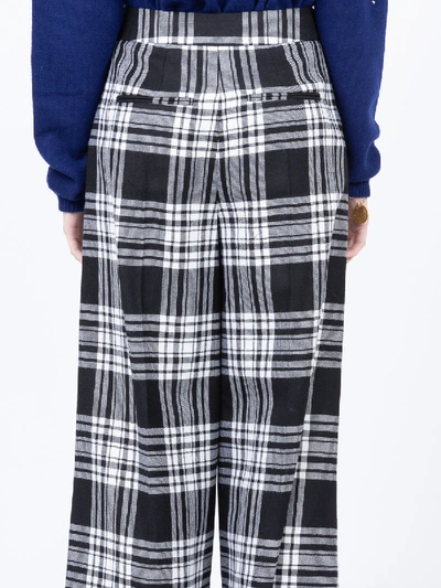 Shop Alexander Wang High Waisted Plaid Cropped Trousers