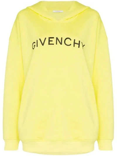 Shop Givenchy Logo Print Hoodie