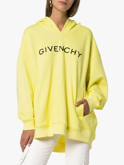 Shop Givenchy Logo Print Hoodie