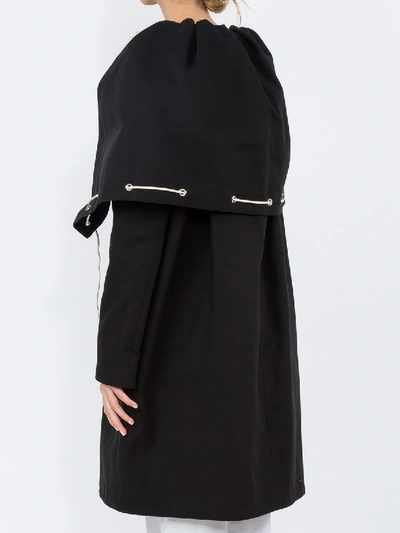 Shop Calvin Klein 205w39nyc Drawstring Cape Coat In Black