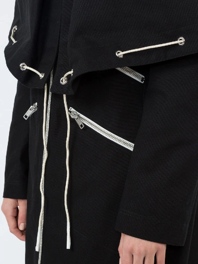 Shop Calvin Klein 205w39nyc Drawstring Cape Coat In Black