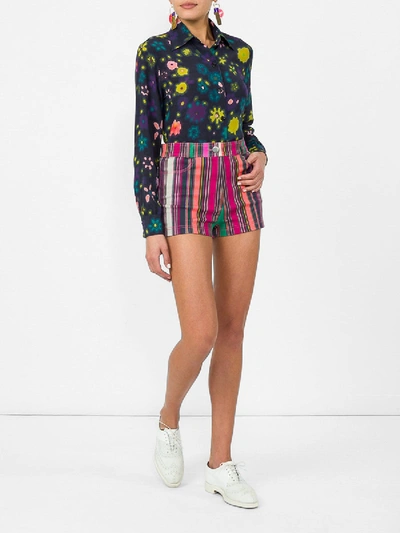 Shop Lhd Collins Avenue Striped Shorts In Multicolor