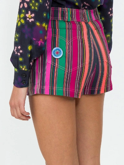 Shop Lhd Collins Avenue Striped Shorts In Multicolor