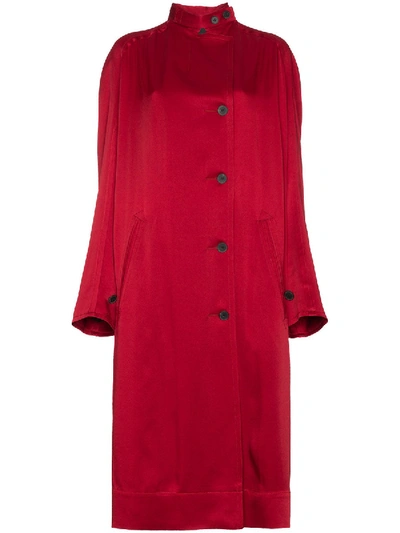 Shop Haider Ackermann Raglan Coat In Red