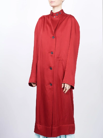 Shop Haider Ackermann Raglan Coat In Red