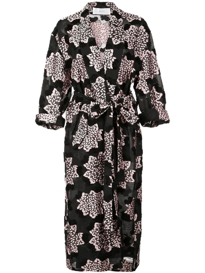 Shop Julien David Printed Kimono Coat