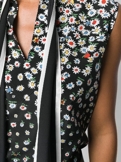 Shop Givenchy Floral Oversized Tie Shirt