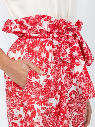 Shop Lisa Marie Fernandez Paper Bag Shorts In Red