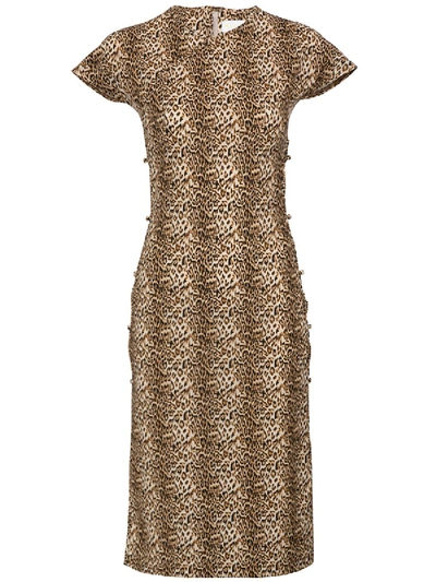 Shop Marcia Leopard Tchikiboum Dress In Multicolor