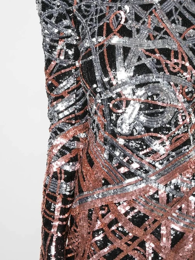 Shop Balmain Sequinned Mini Dress